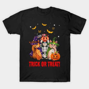 Trick Or Treat Cat Halloween Gift T-Shirt